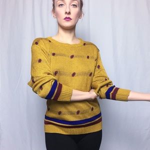 True vintage Italian golden patterned sweater